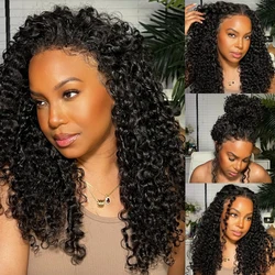 Short Curly Bob Wig Human Hair 13x4 Lace Frontal Wigs for Women Water Wave Lace Front Wigs Pixie Curl Human Hair with Baby Hair