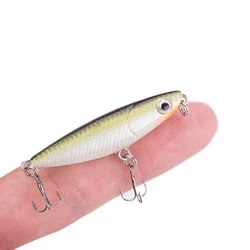 Leurre de pêche coulant en forme de crayon, appât Élen plastique dur de haute qualité, matériel pour pêcher le bar, le brochet et les ménés, 4.5cm, 1.8g