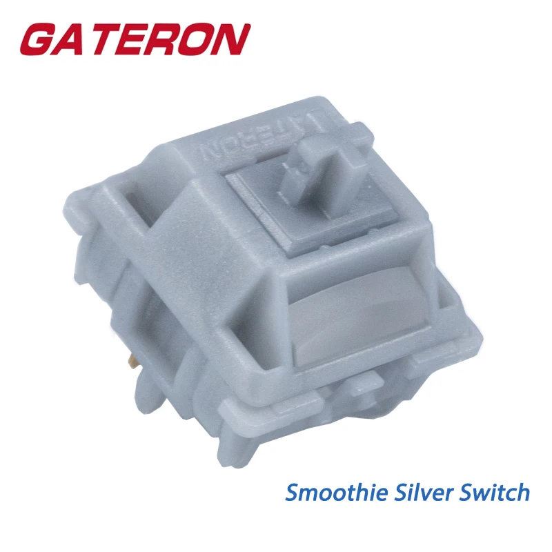 

Gateron Smoothie Silver Switch Linear 5 Pin Pre Lubed MX Stem POM 45g Milkshake Switch For Mechanical Keyboard