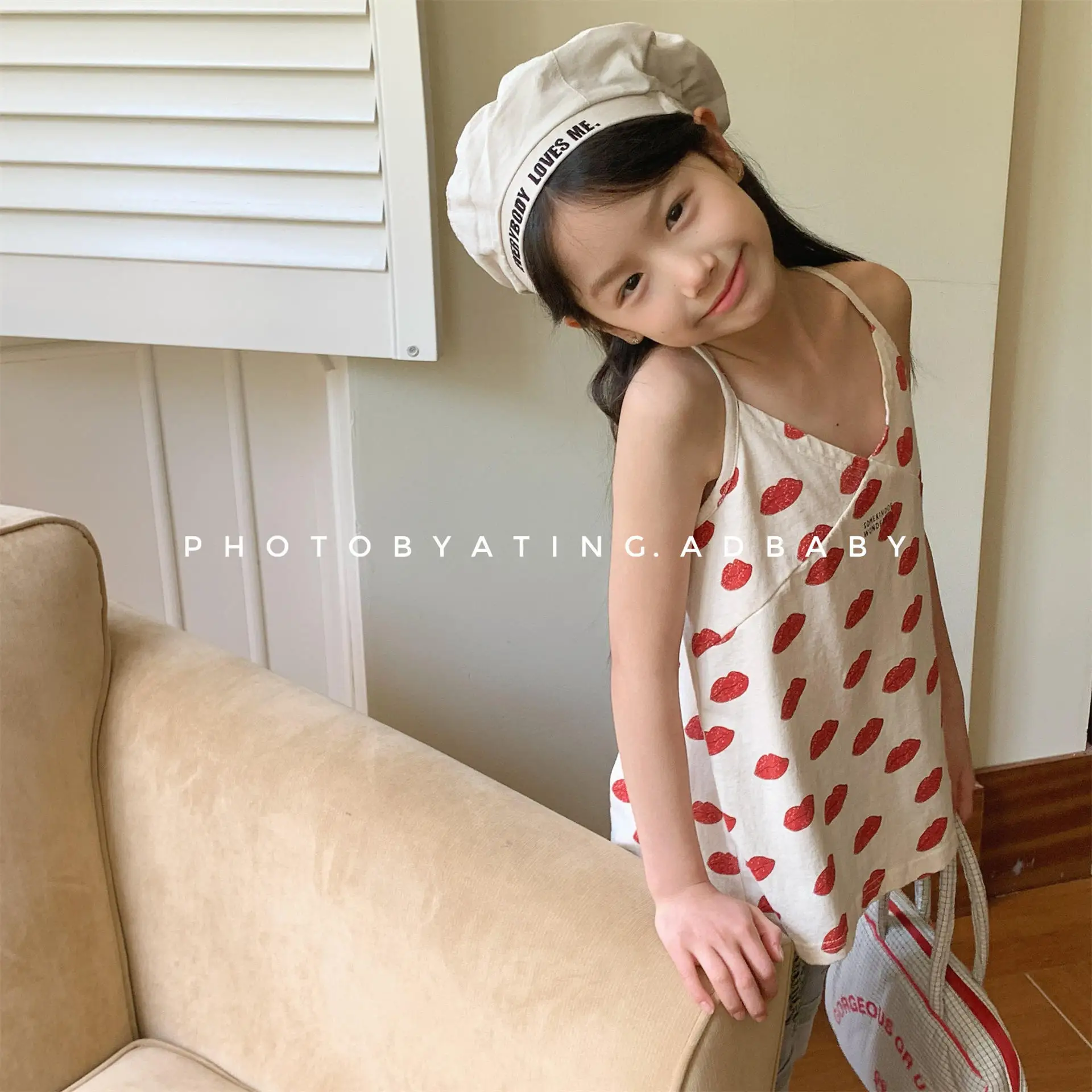 

Girls Summer Short Suspender Children's Thin Vest Base Shirts Korean Kids Fashion Simple Sleeveless Sweet Versatile Casual Tops