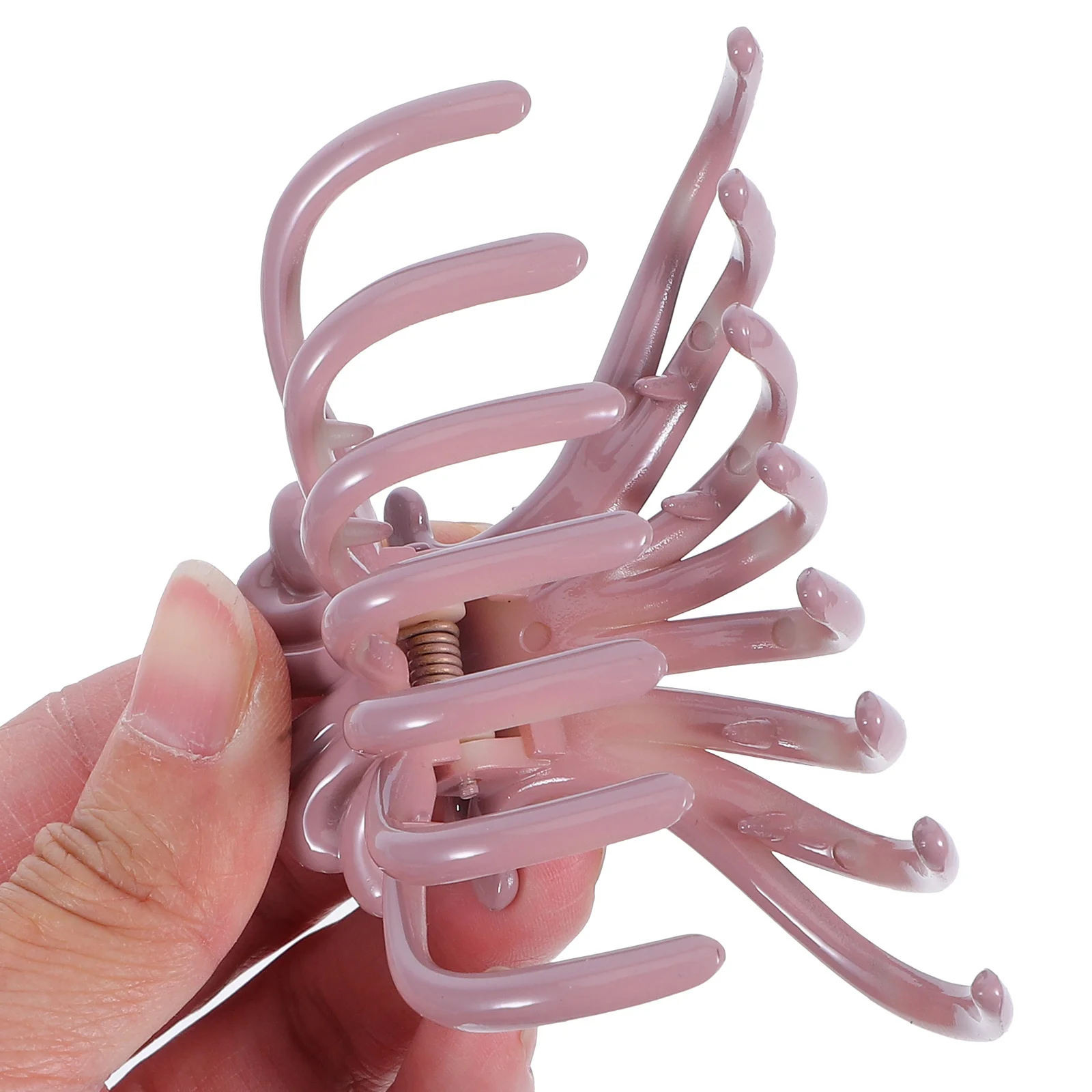 

3Pcs Practical Hair Claw Non-Slip Grip Elegant Jaw Clip Creative Headdress for Women Beige Khaki Pink Hair Claw