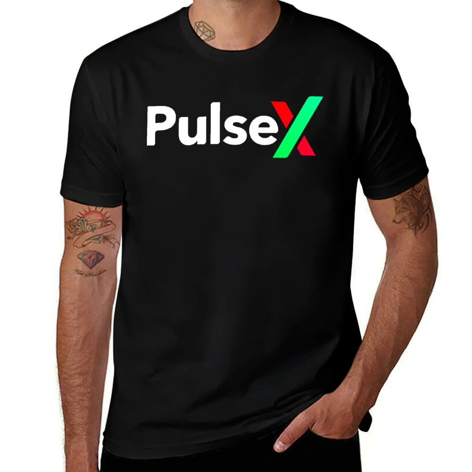 

PulseX Crypto Coin PLSX Pullover Hoodie T-Shirt printed t shirts for man funny t shirts dark humor t shirt man casual T-Shirt