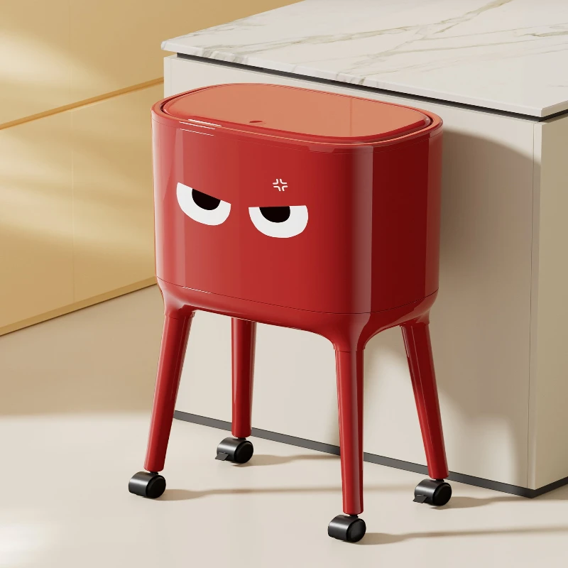 

High-legged Not Require Waste Bins High Appearance Level Large Size Large Capacity Waste Bins Push-open Lid Home Basurero JTW