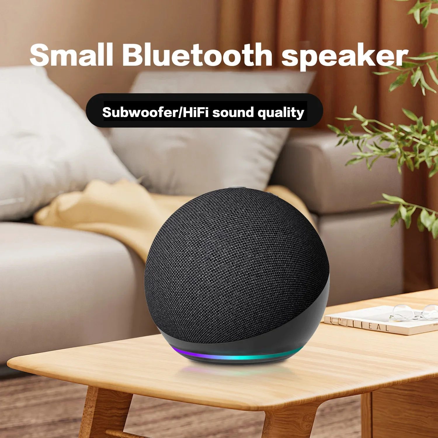 Small Bluetooth Speaker Echo Dot 5th Outdoor Wireless Bluetooth Generation Mini RGB Speaker Home Subwoofer
