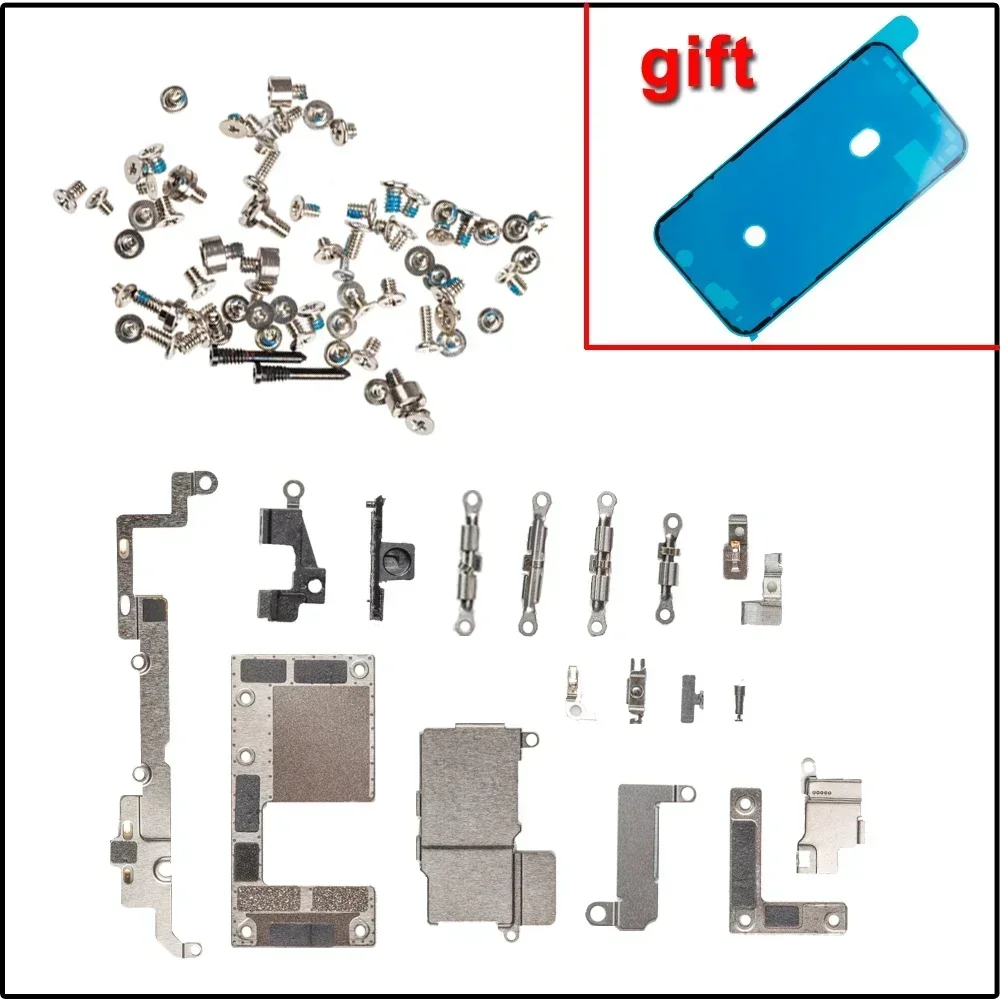 1 Satz voll innen kleine Metall halter Halterung Schild platte Set Kit volle Schrauben wasserdicht für iPhone x xr xs 11 12 13 14 pro max