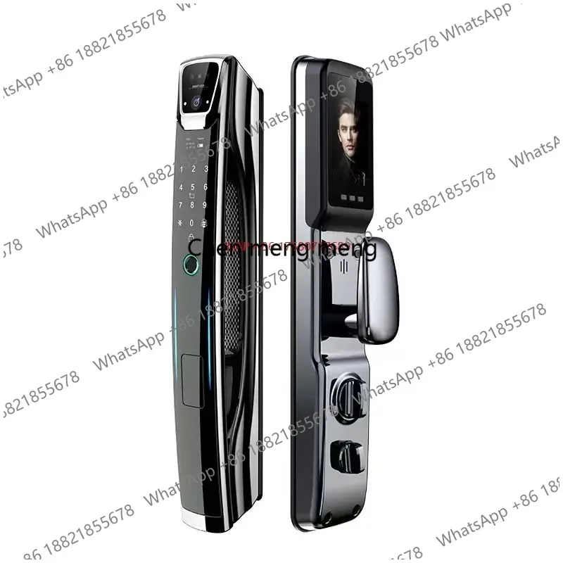 3D Face Fingerprint Recognition Smart Lock for Wood Aluminum Video Calling Digital WiFi Code Remote Control