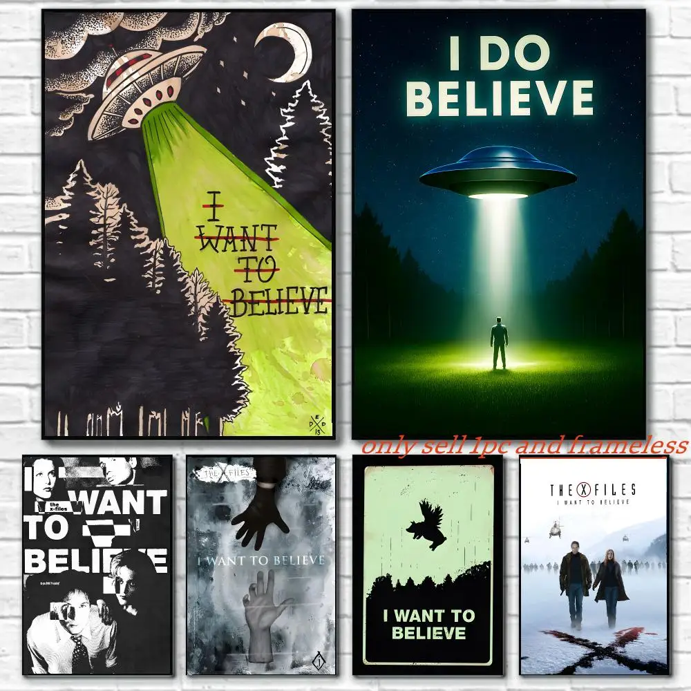 T-The X-Files I Want to Believe Movies Poster HD Poster Wall Art interior Hallway Home Decoration Holiday Gifts