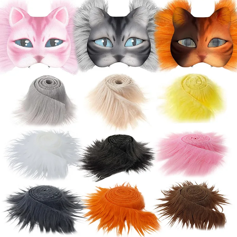 3 قطعة 150X5 سنتيمتر فو الفراء النسيج عيد الميلاد رقيق غامض أفخم التصحيح الخياطة الفراء تخفيضات DIY بها بنفسك جنوم دمية اللحية الحرفية أشعث اليدوية