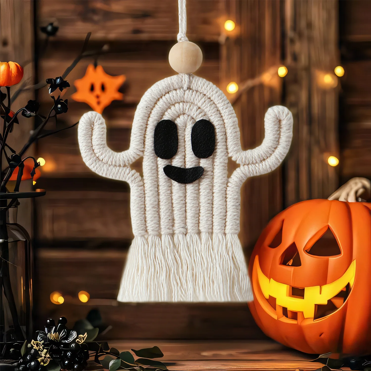 

Unisex Bag Pendants Halloween Cartoon Ghost Cute Funny Kawaii Sweet Tassel Decoration Bag Accessories Multi Functional Keychains