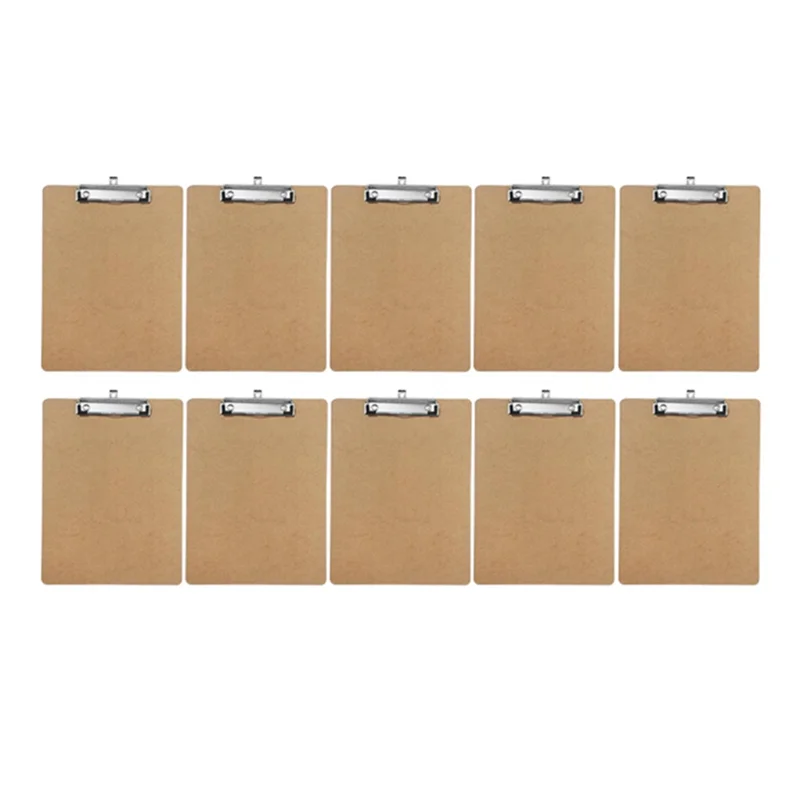 10Pcs Wooden Board Clips Flat Folder Menu Holder Wooden Clipboard Splints For Office, School, Classroom Supplies Easy To Use