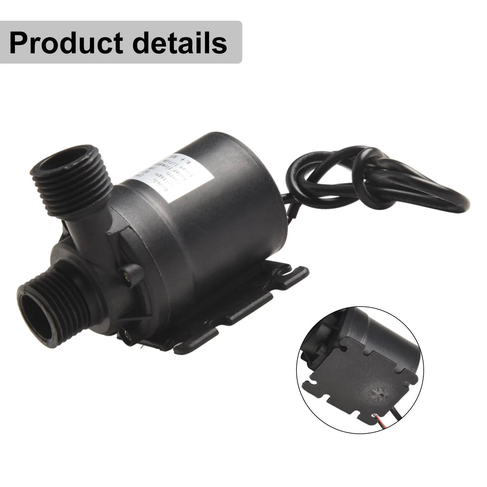 Ultra-Quiet DC 12V 5M 240L/H แบบพกพามอเตอร์ไร้แปรง Ultra-Quiet Submersible Water Pump สําหรับระบบทําความเย็นน้ําพุเครื่องทําความร้อน