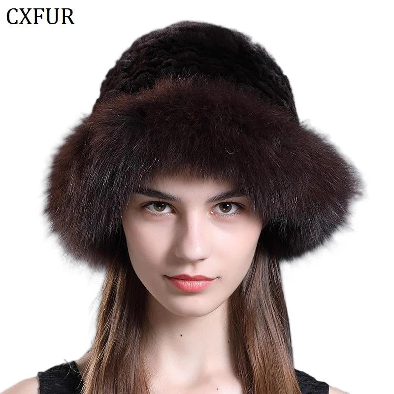 dames-boutique-reel-rex-fourrure-de-lapin-tricote-chapeau-avec-garniture-en-fourrure-de-renard-cx-c-02b