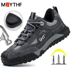 Quality Safety Shoes Men Puncture-Proof Work Shoes Wear Resistant Indestructible Shoes Anti Scalding Anti Slip Steel Toe Shoes