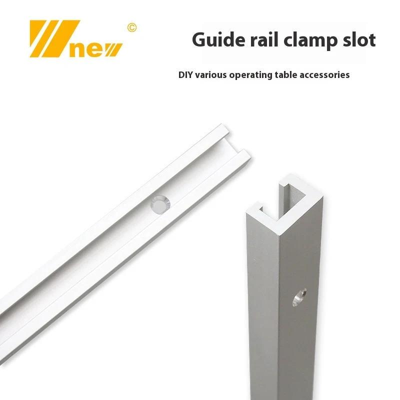 Woodworking 19*12.7mm T Track with Predrilled Mounting Holes for Quick Ratchet Rail Clamps for M6/M8 Slot Hold Down Clamps