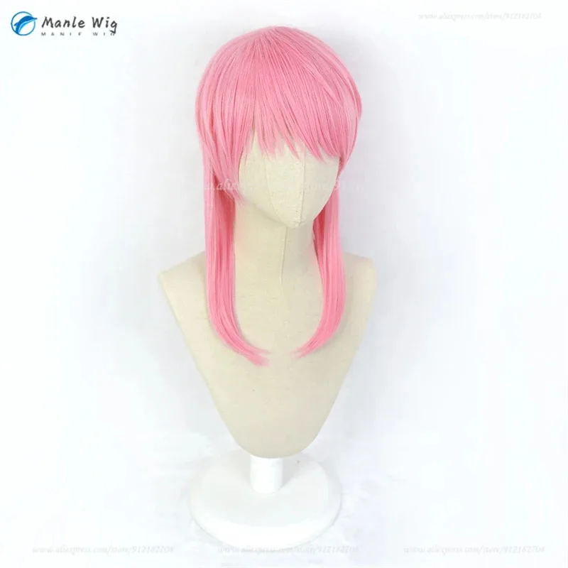 أنيمي سانزو Haruchiyo تأثيري الوردي مقاومة للحرارة الشعر الاصطناعية هالوين الباروكات + غطاء شعر مستعار v;j8hg;'jpl