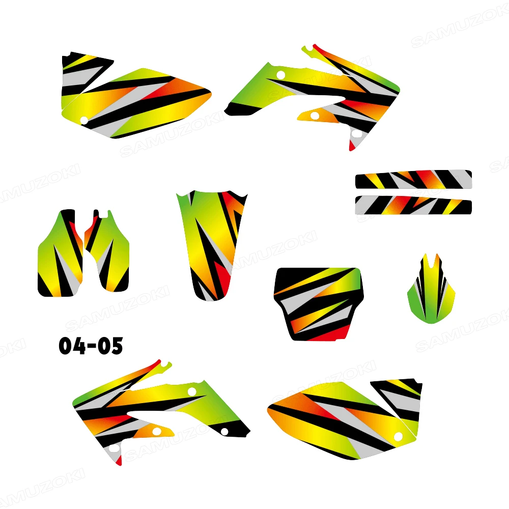 Motocross Fit for Honda CRF250R CRF 250R 2004-2005 2006-2007 2008-2009 Full Graphics Decals Stickers Deco Background Kits