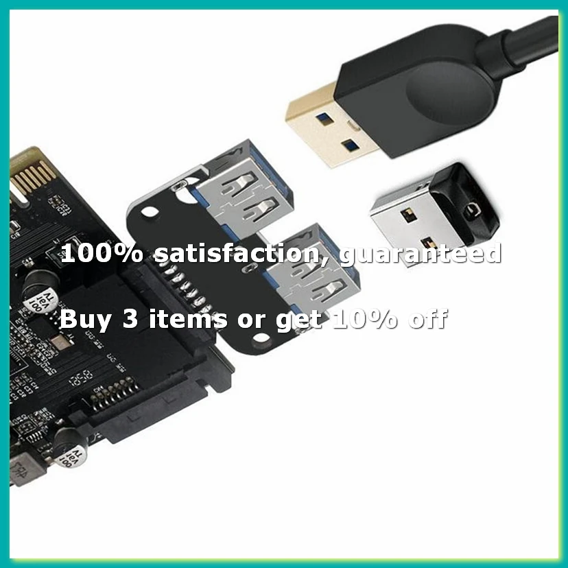 20Pin to Dual USB3.0 Adapter Connverter Desktop Motherboard 19 Pin/20P Header to 2 Ports USB a Female Connector,PH22-DTD2