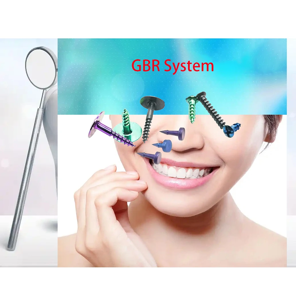 Dental GBR System Bone Screws Tenting Screws Bone Tac Kit Titanium Pins Holder Membrane Fixation Stabilization Pin 10pcs