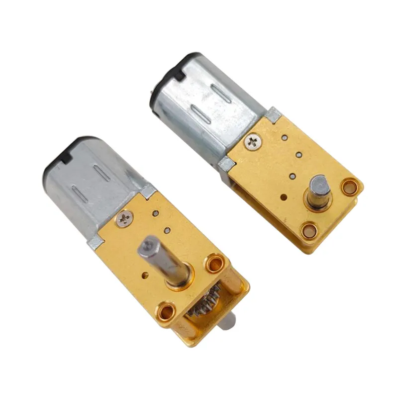 1218-N20 Self Locking Worm Gear  Miniature DC Reduction Gear Motor 12V Low-speed Single Shaft Dual Shaft Motor