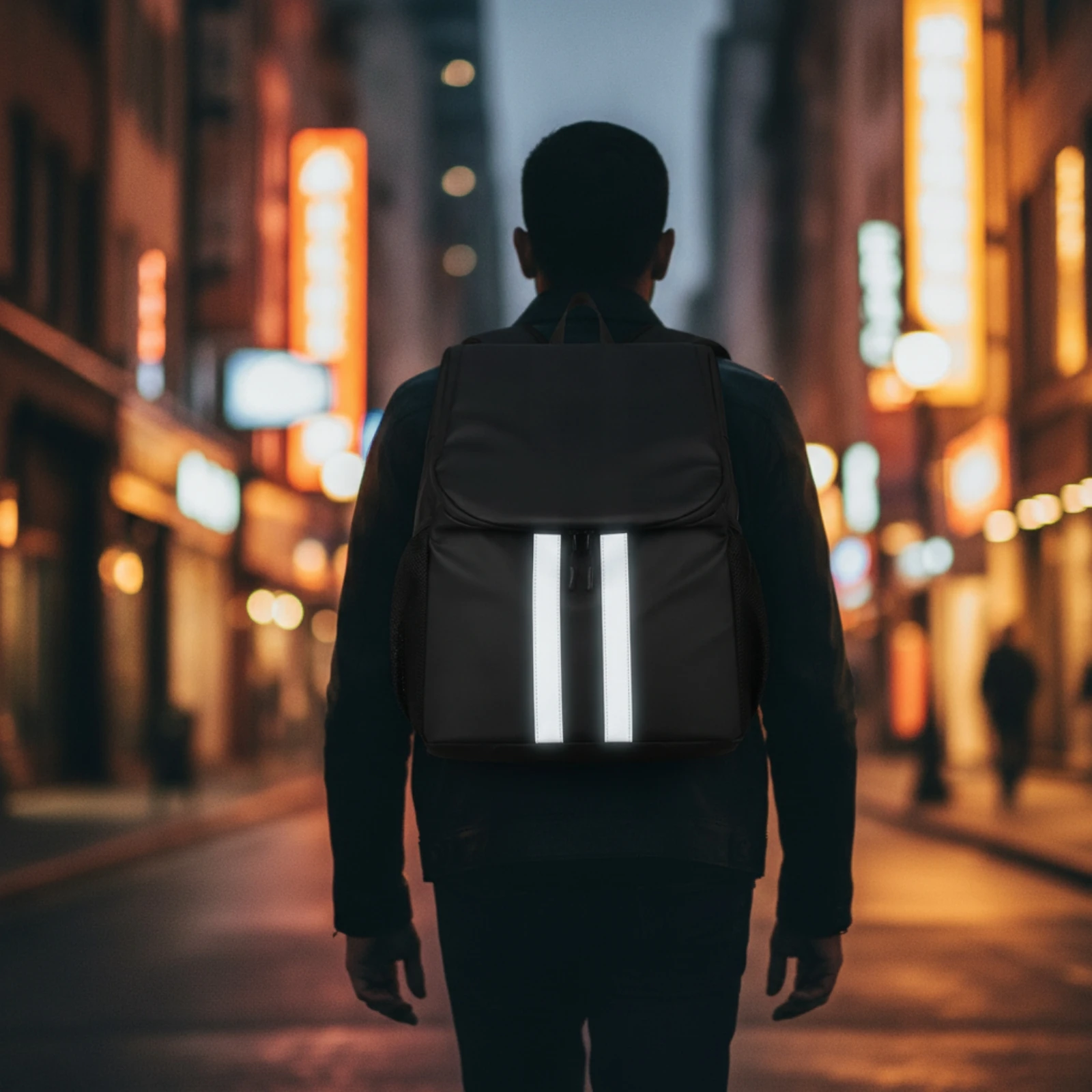 Motorcycle Helmet Backpack Reflective Backpack with Helmet Compartment Bag Large Capacity Long-Lasting for Motorcyclists
