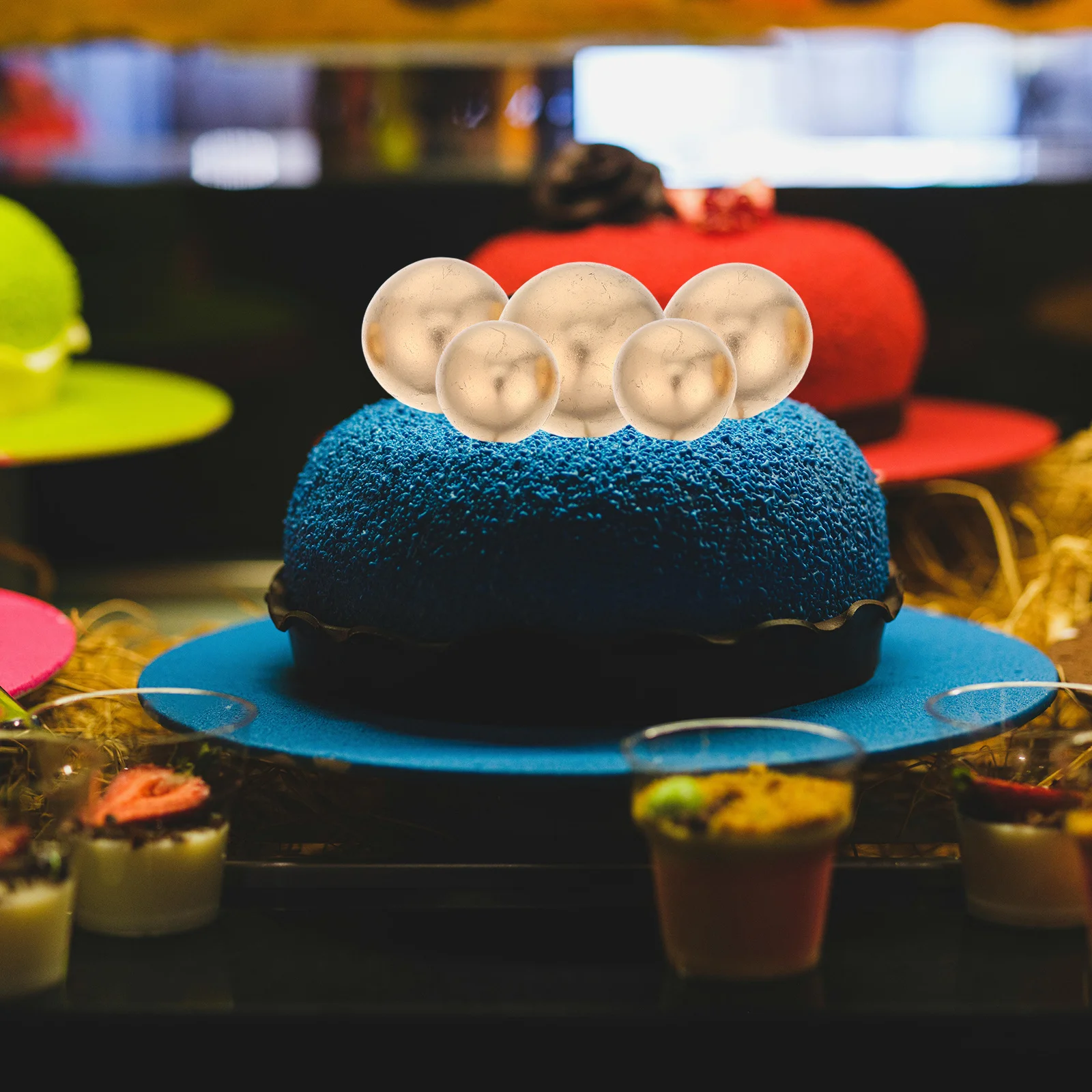 

60pcs Cake Decorations Gold Ball Cake Toppers 2Cm 3Cm Golden Spheres For Birthday Wedding Party Cupcake Decorating Supplies