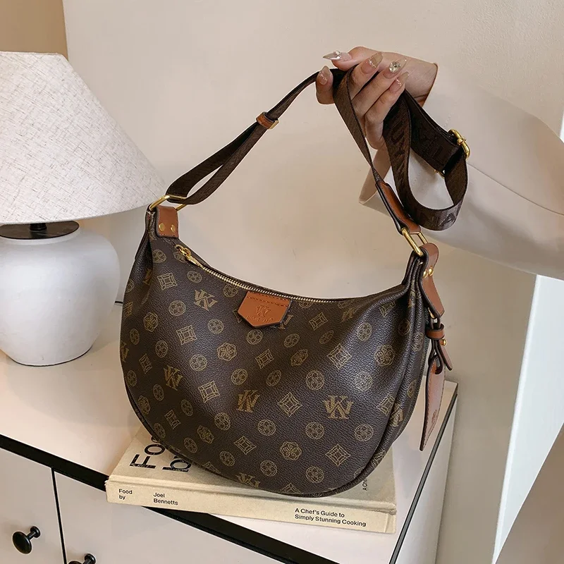 

Fashionable Letter Logo Commuter Bag Messenger Purse Shopper For Women Casual Vintage Elegant Simple