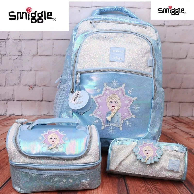 

New Australia Smiggle Princess Backpack Schoolbag Large-Capacity Student Backpacks With Lunch Box Pen Box Mochila Birthday Gifts