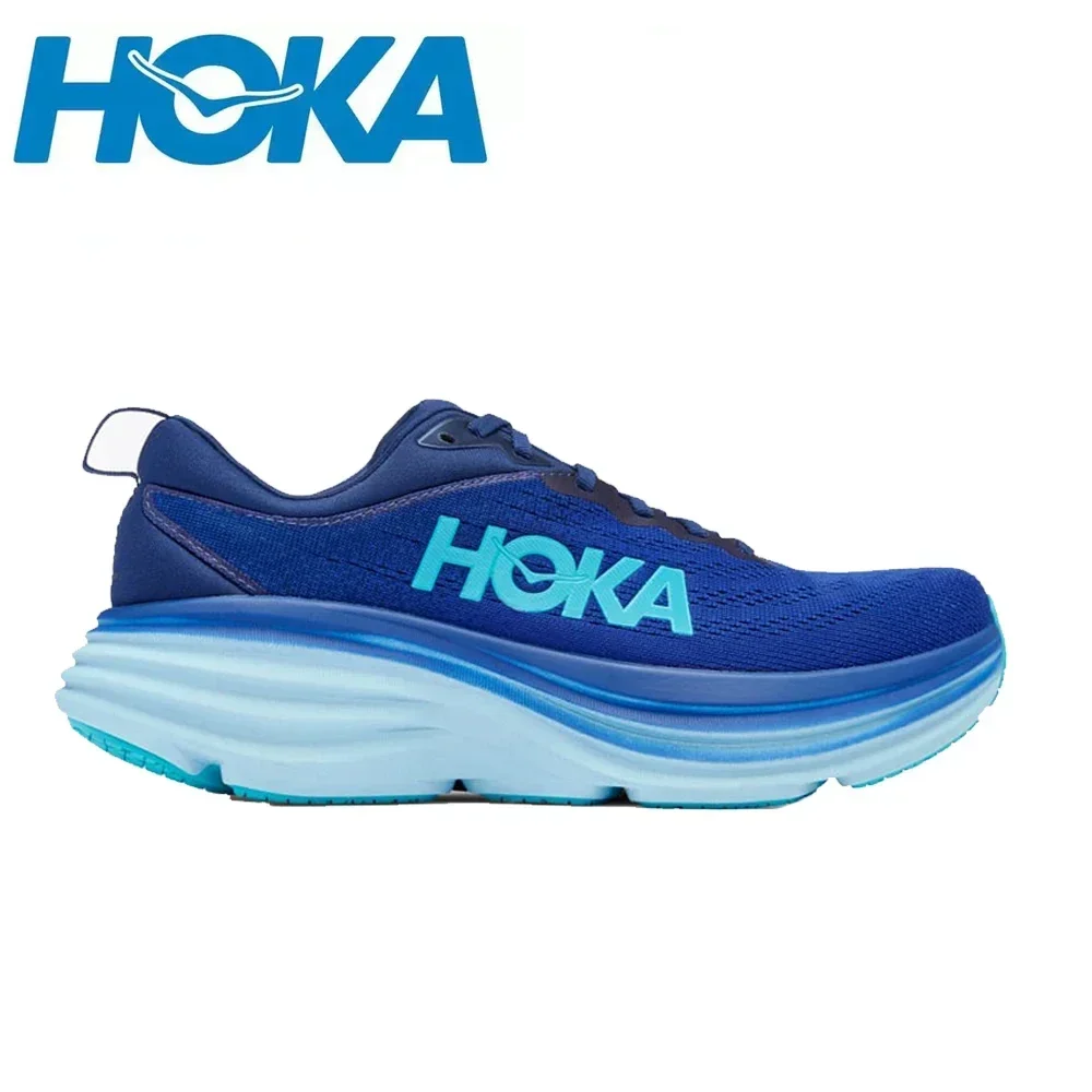 ใหม่ Hoka One One One Bondi 8 รองเท้าวิ่งรองเท้า Breathable Anti-SLIP CUSHIONING บุรุษสตรีรองเท้าผ้าใบกลางแจ้งแบบสบายๆ