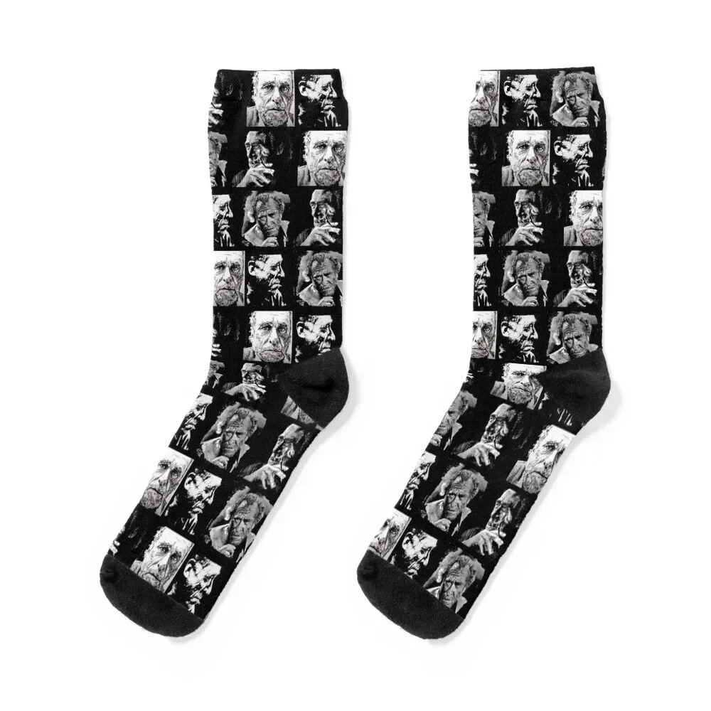 

BUKOWSKI - 4 faces Socks happy winter Climbing gift Socks Women's Men's anti-slip compression Crossfit Men's Socks Women's