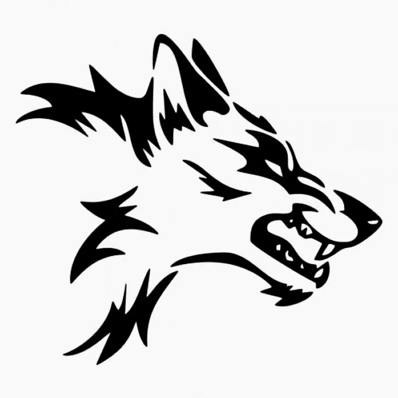 

Fashion Beast Wolf Head Decals Race Car Stylish Car Body Stickers Cover Vinyl Decal