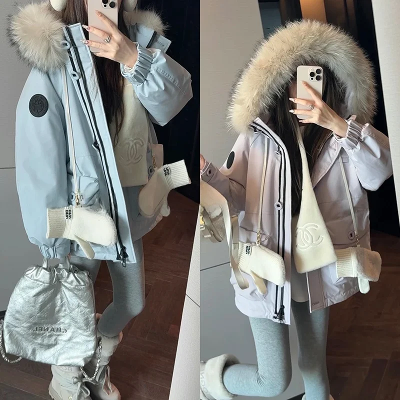 

Женская пуховая парка Mimius с капюшоном, большим меховым воротником, теплая, с сертификатом Traceable Tee-Star, рабочая одежда, с наполнителем из пуха Sle Du