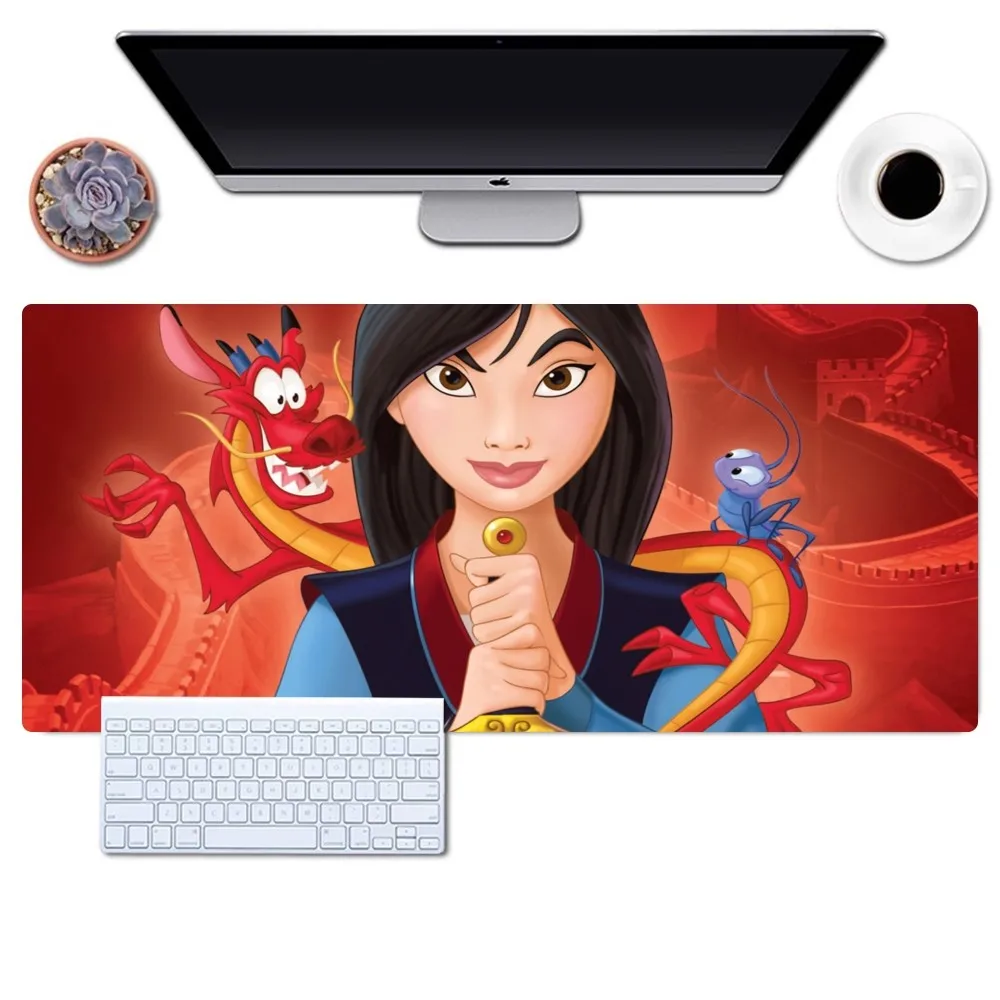 MINISO Disney Mulan Cartoon Mousepad Gaming Office Desk Pads Large For Computer Non-slip Lockedge Mouse Pad