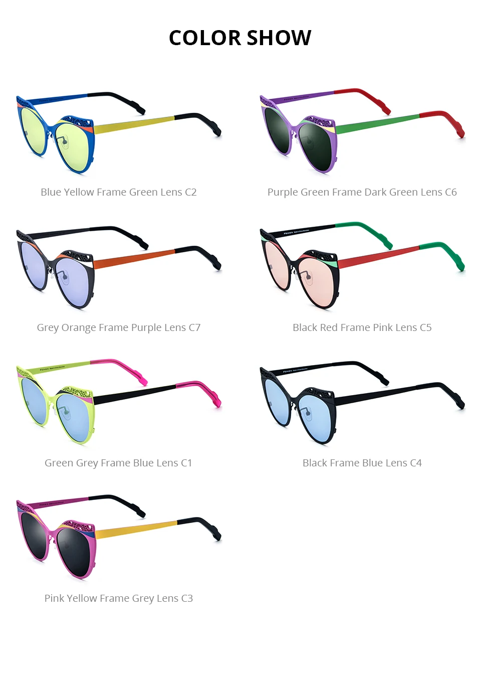 FONEX Titan-Sonnenbrille für Damen, neu im trendigen Markendesign, polarisierte Cateye-Sonnenbrille, hochwertige japanische Cat-Eye-Sonnenbrille 85850 – Detail 28