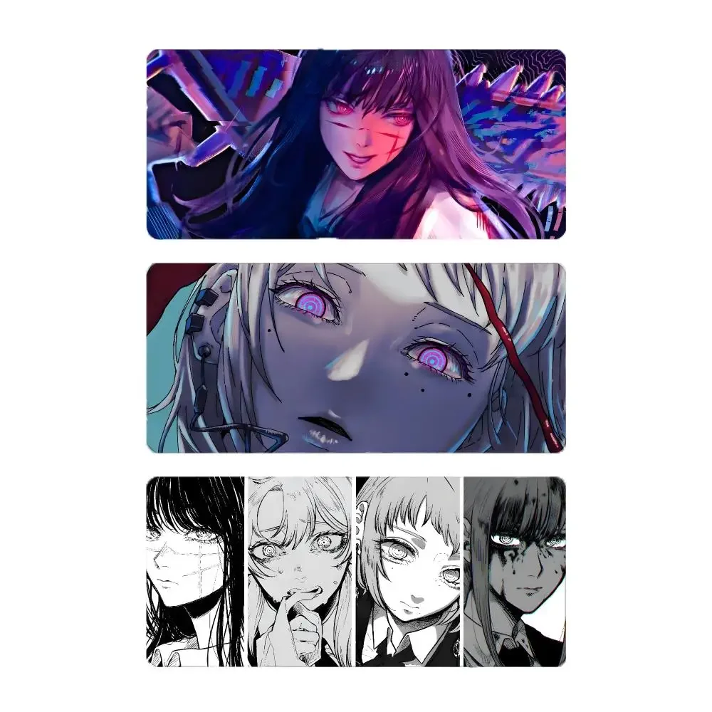 Anime Character Chainsaw Man Death Devil Mouse Pad Large Gaming Mousepad with Stitched Edges Thickened Desk Mat PC