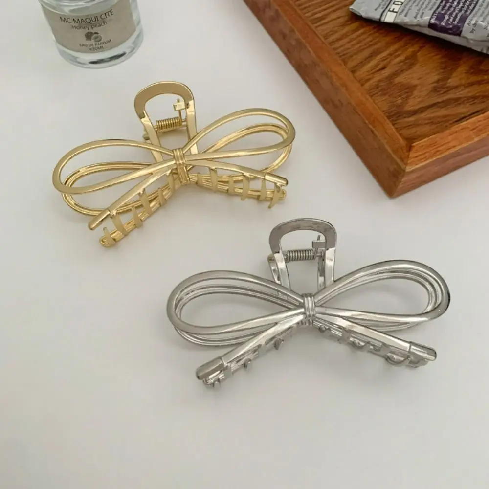 Women Girls Back of Head Large Strong Hold Geometric Silver Metal Hairpin Irregular Hairpins Hair Clamps Hair Claw Clip