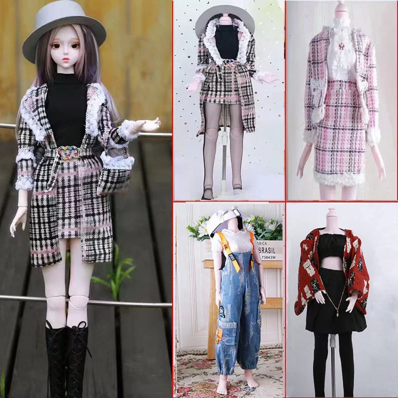 Fashion Casual 60cm Doll Clothes Suit 1/3 Bjd/sd Doll Outfitt Clothes Accessories Girls Doll Gift Kids Doll Toy