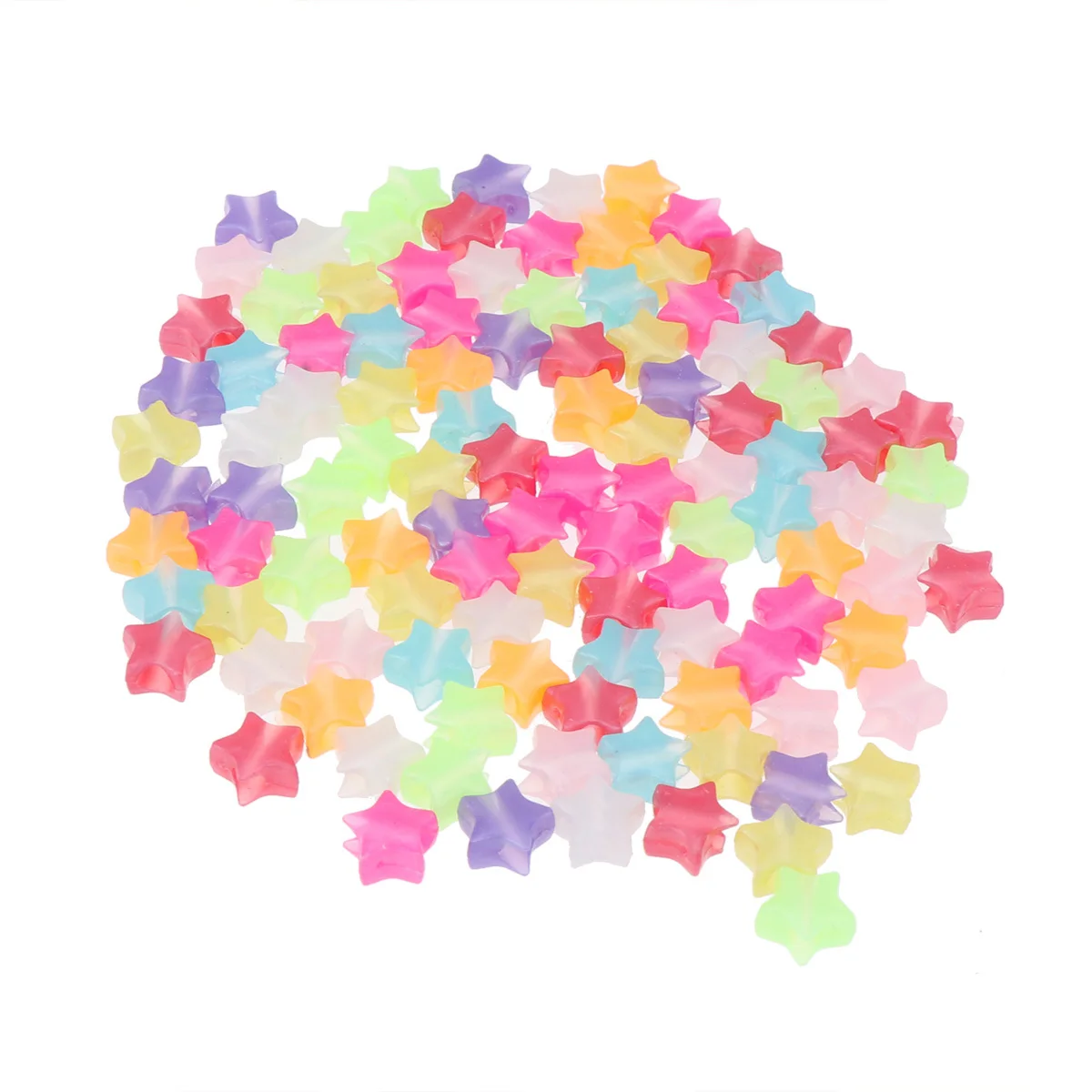 200 шт., бусины со звездами, свободные бусины для изготовления ювелирных изделий своими руками, комплект для рукоделия, браслет, ожерелье, детский подарочный набор для девочек, разные цвета