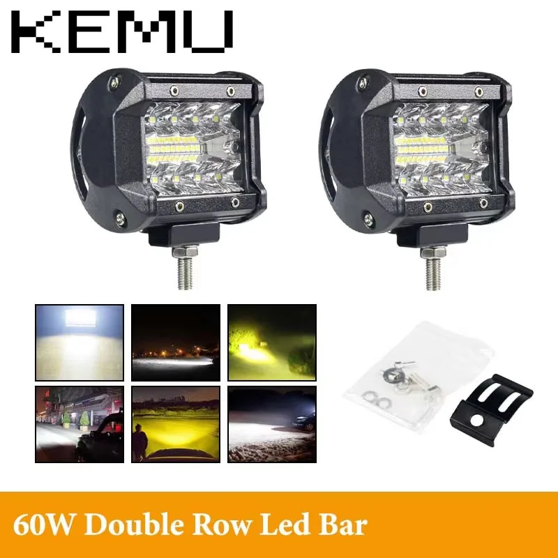 

12V 60W LED Bar Offroad Spot Flood Combo LED Light Bar Work Light For Truck Car SUV ATV UTV 4WD LED Headlights 12V 60W LED Bar O