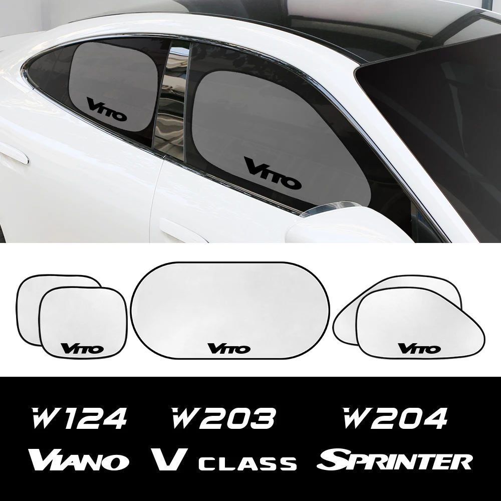 5PCS/Set Car Window Sunshade Cover For Mercedes Benz W124 W203 W204 Vito W447 Sprinter Viano V Class R-Class Citan Accessories