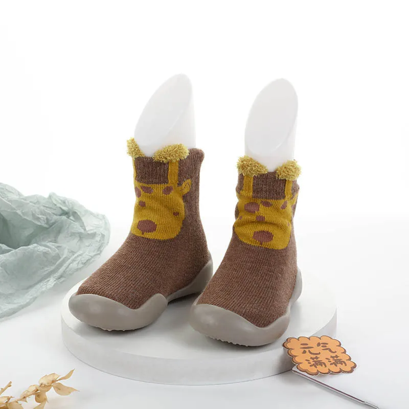 Baby Toddler Shoes Baby  Shoes Non-slip Fox Tiger  Thickening Shoes Sock Floor Shoes Foot Socks Animal Style