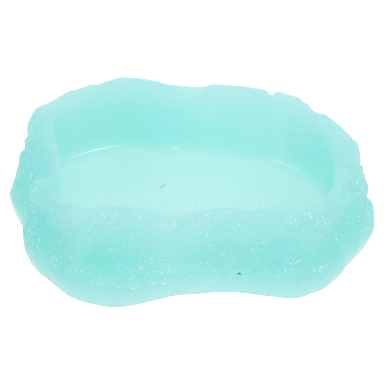 

Luminous Resin Reptile Bowl Food Water Dish Durable Tank Accessory Lifelike Decor Pet Turtle Gecko Crab Feeder