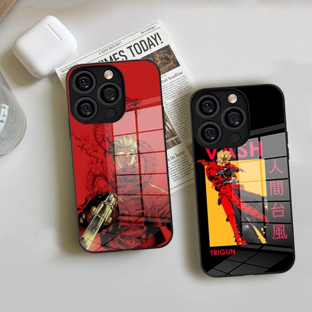 

TRIGUN STAMPEDE Phone Case Tempered Glass For IPhone 16 Promax 15 14 Pro 13 12 11 plus X XS XR phone case