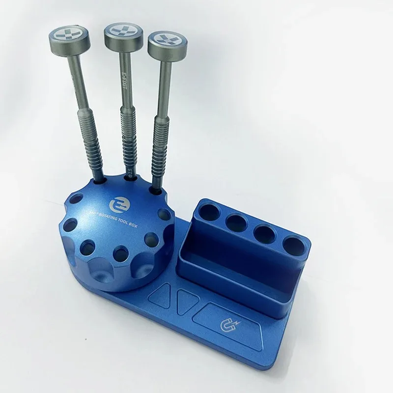 Mobile Phone Repair Screwdriver Organizer - Rotating Parts Box, Magnetic Tool Case, 360-Degree Rotating Storage Rack