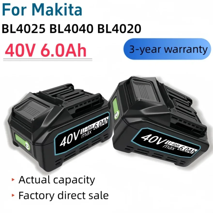 

Новая литий-ионная аккумуляторная батарея Makita 40V 6.0Ah с высокой мощностью, совместимая с шуруповертами XGT 40V BL4025 BL4040 BL4020, заводская поставка.