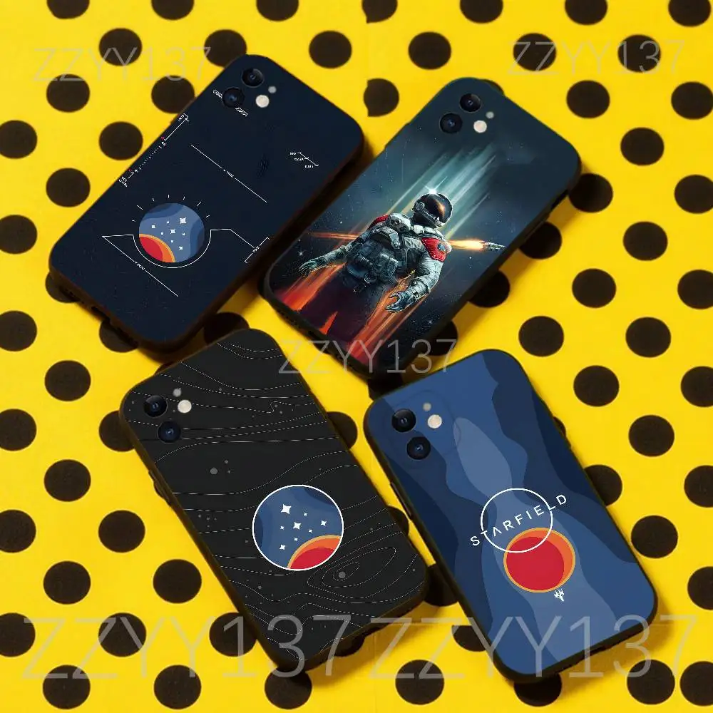 

S-StarfieldS Game Phone Case For iPhone 16,15,14,13,12,11,Pro,Max,Plus,X,XS,XR,SE,8,7,Mini,Soft Silicone Black Case