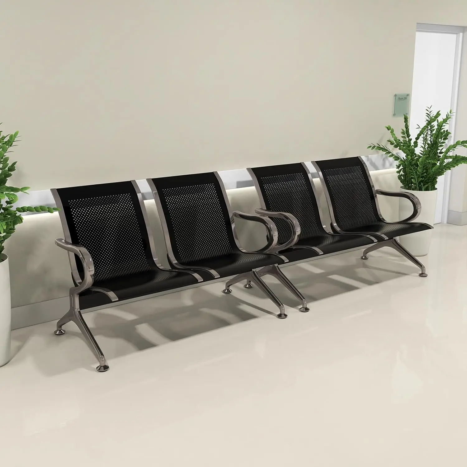 Reception Chairs Set Of 2- Waiting Room Reception Chair 2-Seat Heavy Duty Chair Office Guest Chairs & Reception Chairs For
