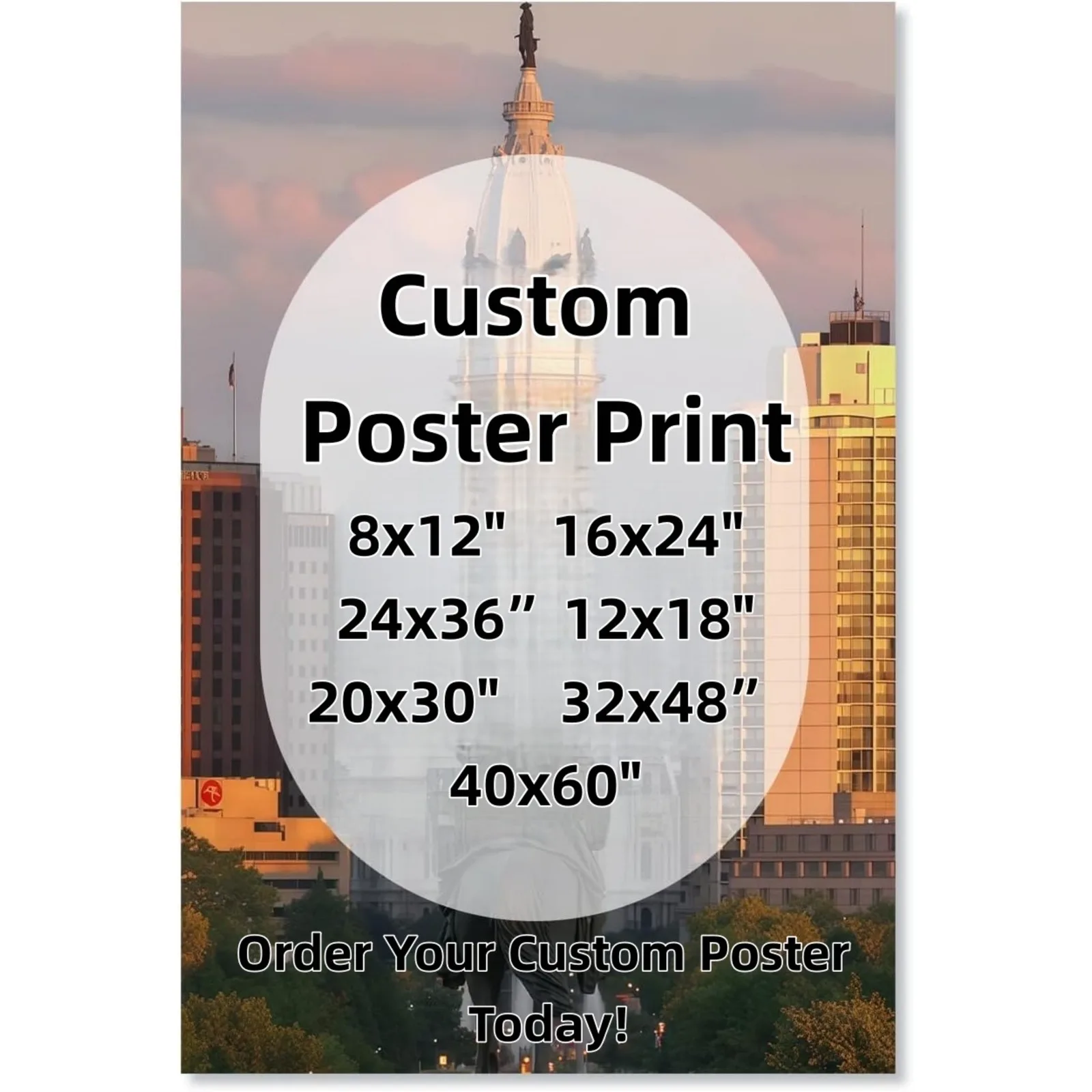 Custom Poster Print - Personalized Wall Decor Family Photo Poster Wedding Poster
