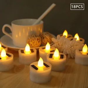 Flameless Solar Tea Led Led Candles, Outdoor Waterproof Lights, Party Rechargable Candles, Garden and Home Decoration Main Main Sales Sailing - №5