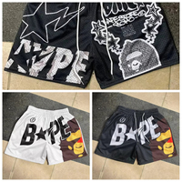 2526 Hot-selling New Ape Men's Shorts Fast-drying Sports Leisure Street Mesh Children's Shorts Comfortable Leisure Sports Street