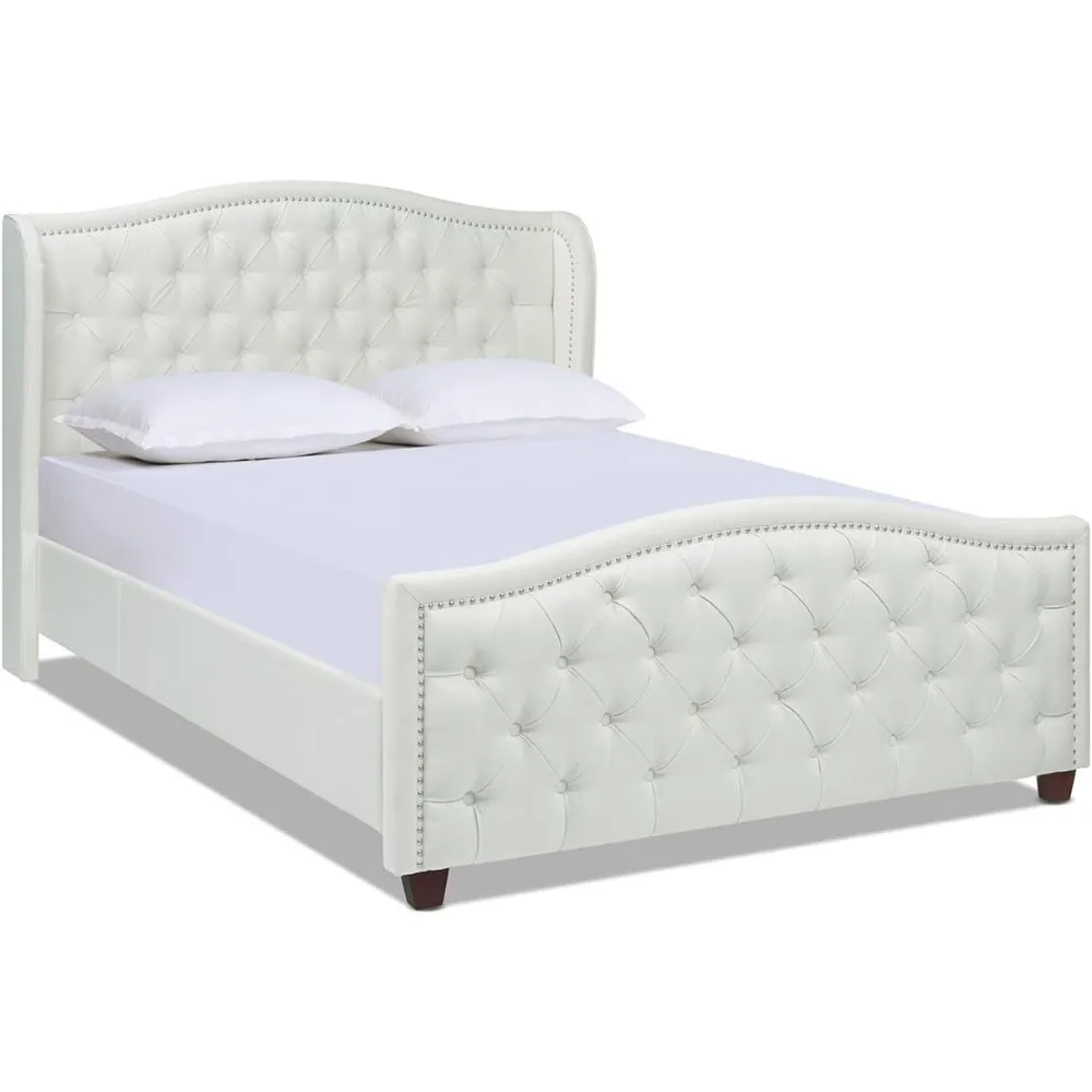 

Jennifer Taylor Home Fontana Wingback Upholstered Platform Bed Frame